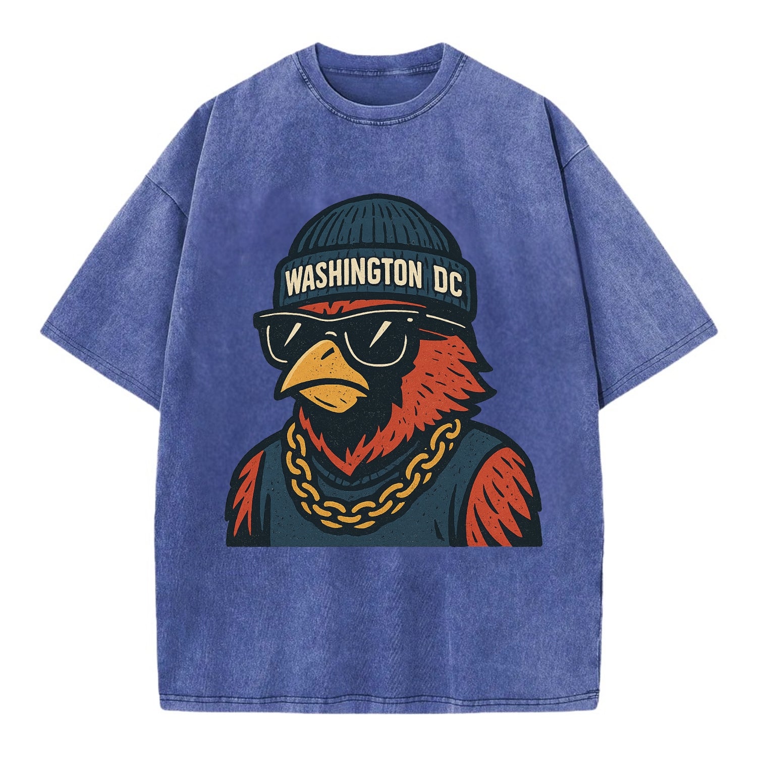"cardinal" "washington Dc" "dc" "navy" "us East" - Vintage T-shirt - Blue