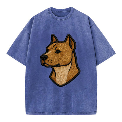 American Staffordshire Terrier - Modern - Vintage T-shirt - Blue
