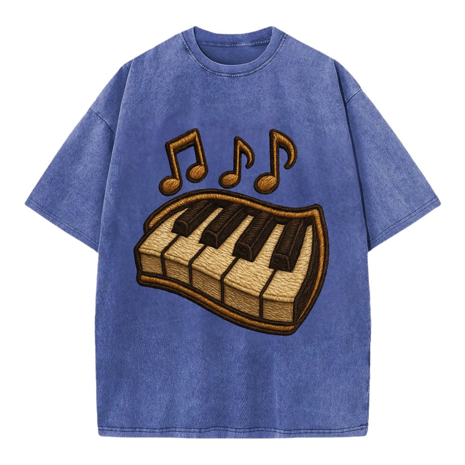 Piano Keys  - Vintage T-shirt - Blue