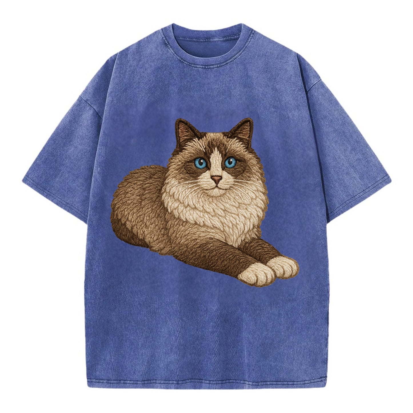 Ragdoll  relaxed lying down with head up Vintage T-shirt - Blue