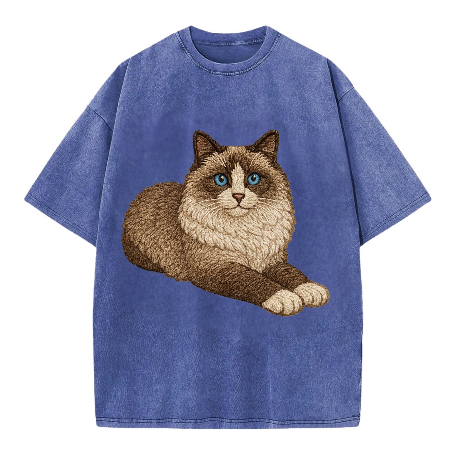Ragdoll  relaxed lying down with head up Vintage T-shirt - Blue
