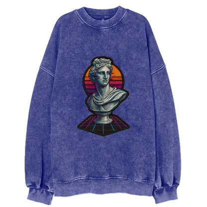 Greek Statue - Vintage Sweatshirt - Blue