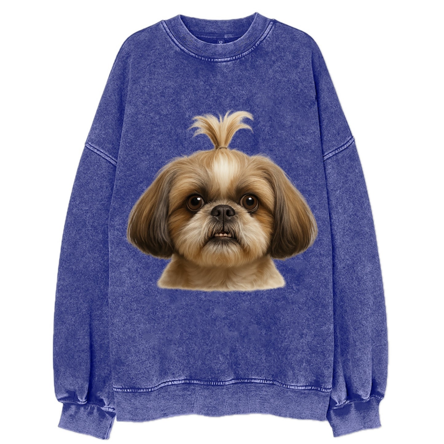 Shih Tzu  - Vintage Sweatshirt - Blue