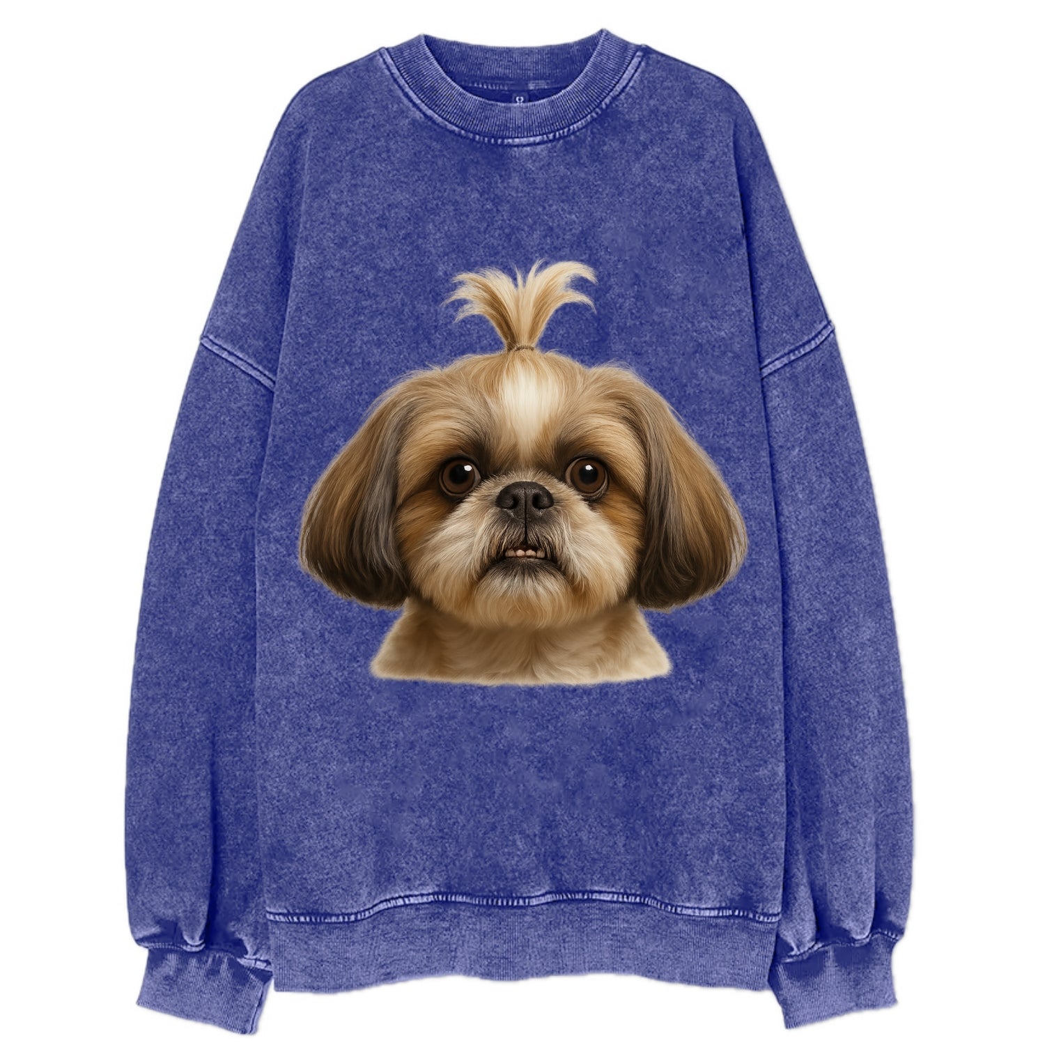 Shih Tzu  - Vintage Sweatshirt - Blue