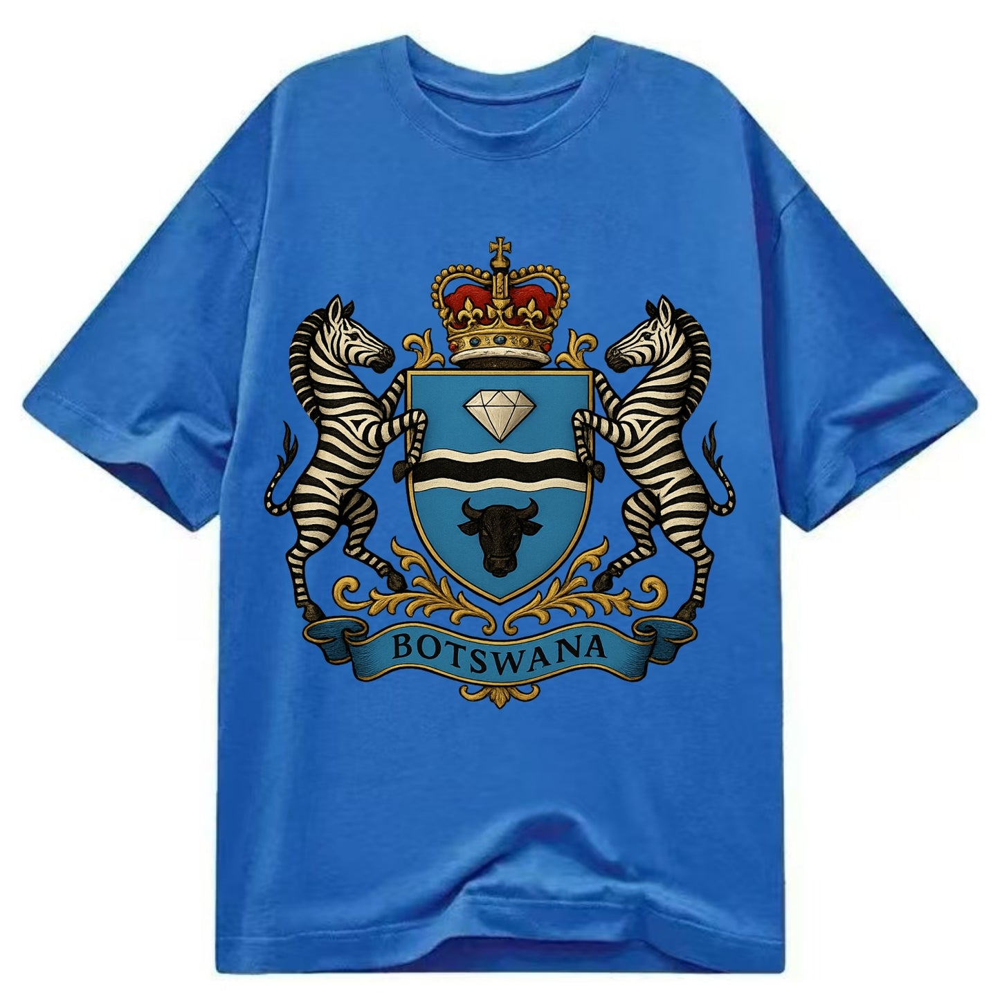 Botswana Heritage Badge  - Classic T-shirt - Blue