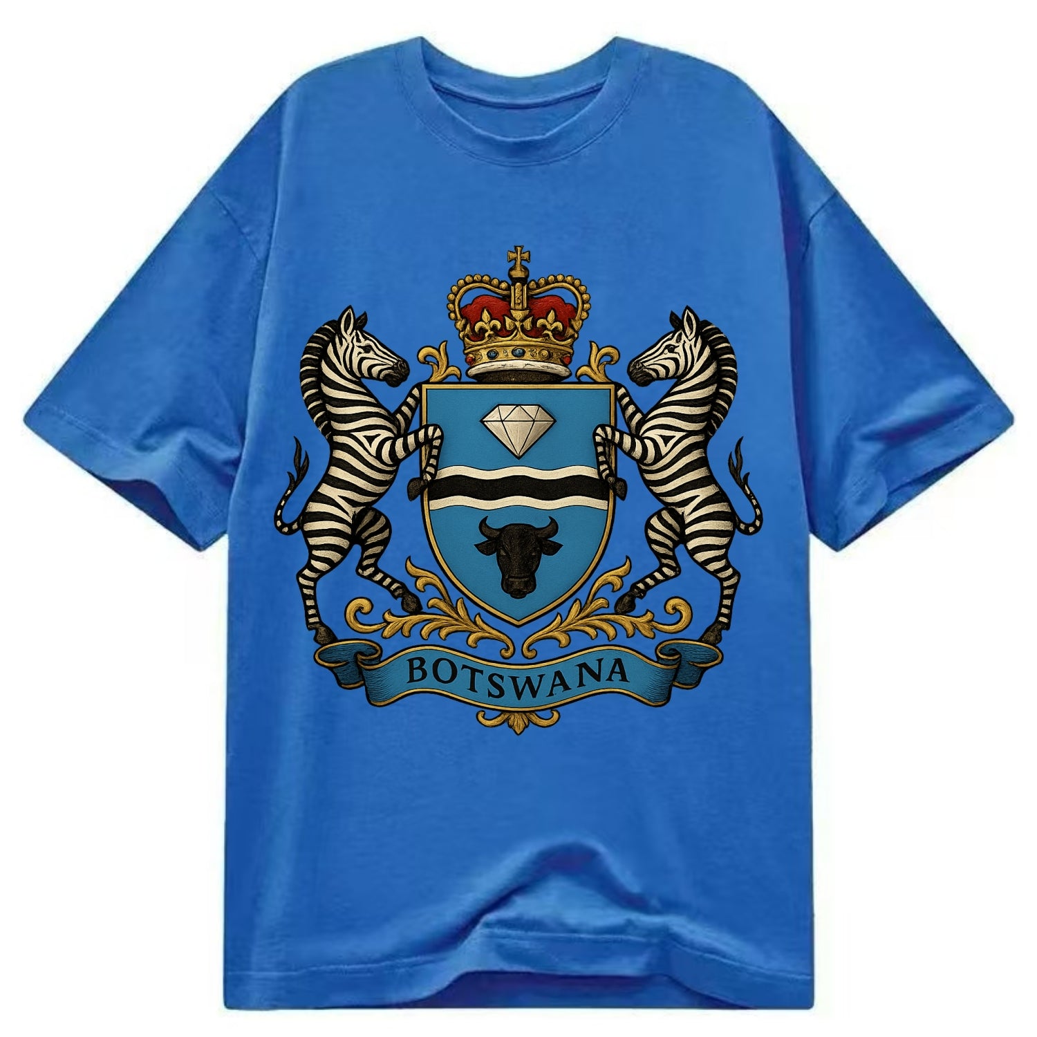 Botswana Heritage Badge  - Classic T-shirt - Blue