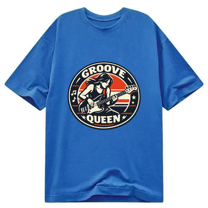 Groove Queen Emblem - Classic T-shirt - Blue