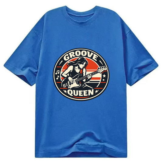 Groove Queen Emblem - Classic T-shirt - Blue