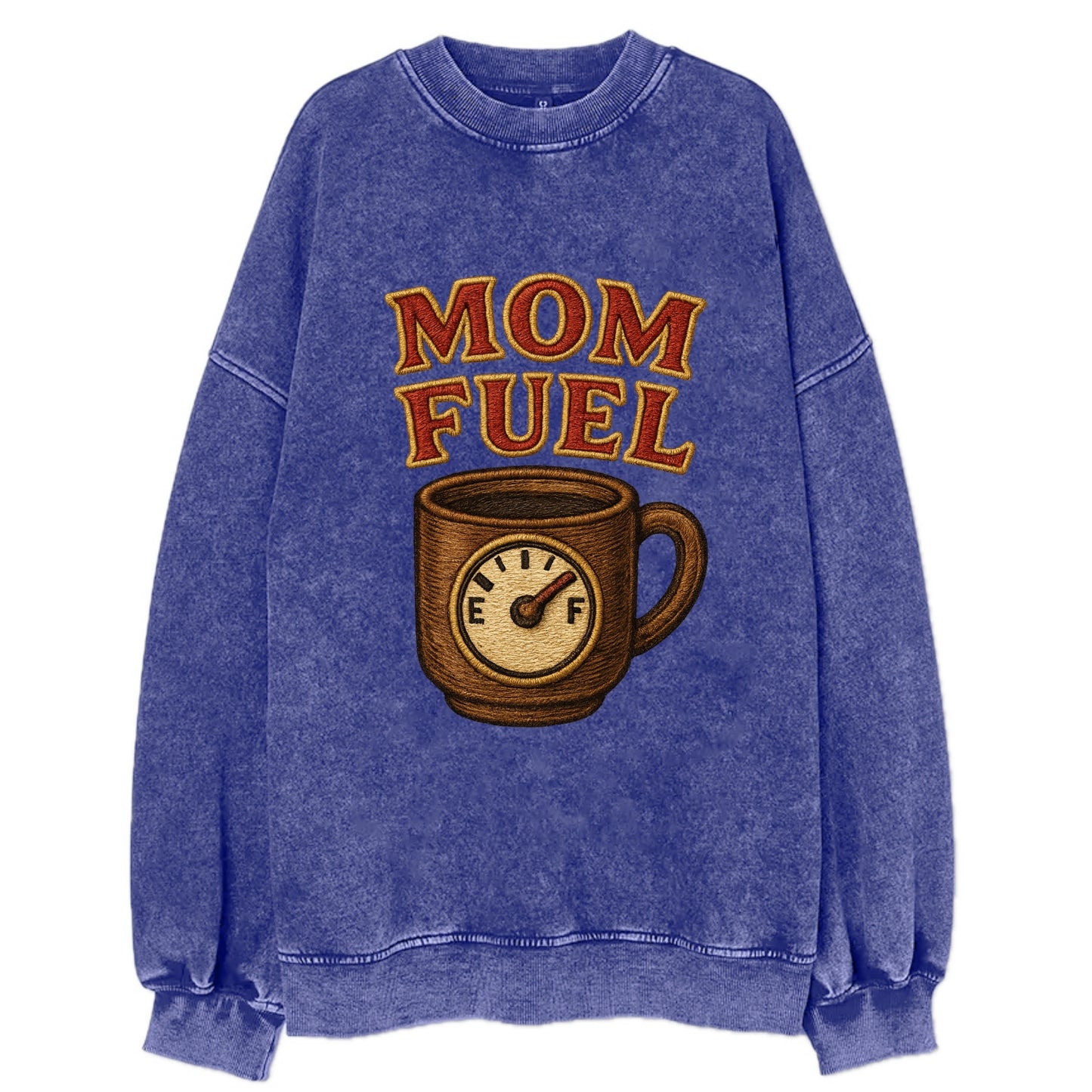 Mom Fuel  - Vintage Sweatshirt - Blue