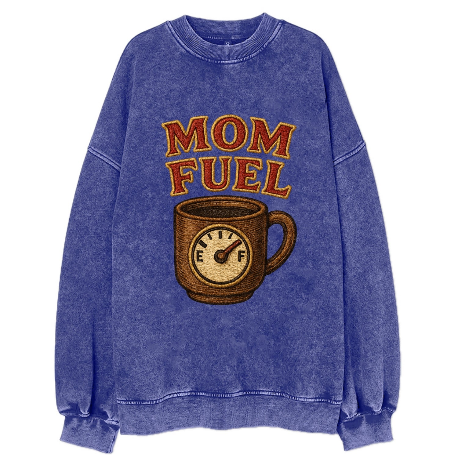 Mom Fuel  - Vintage Sweatshirt - Blue