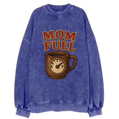 Mom Fuel  - Vintage Sweatshirt - Blue
