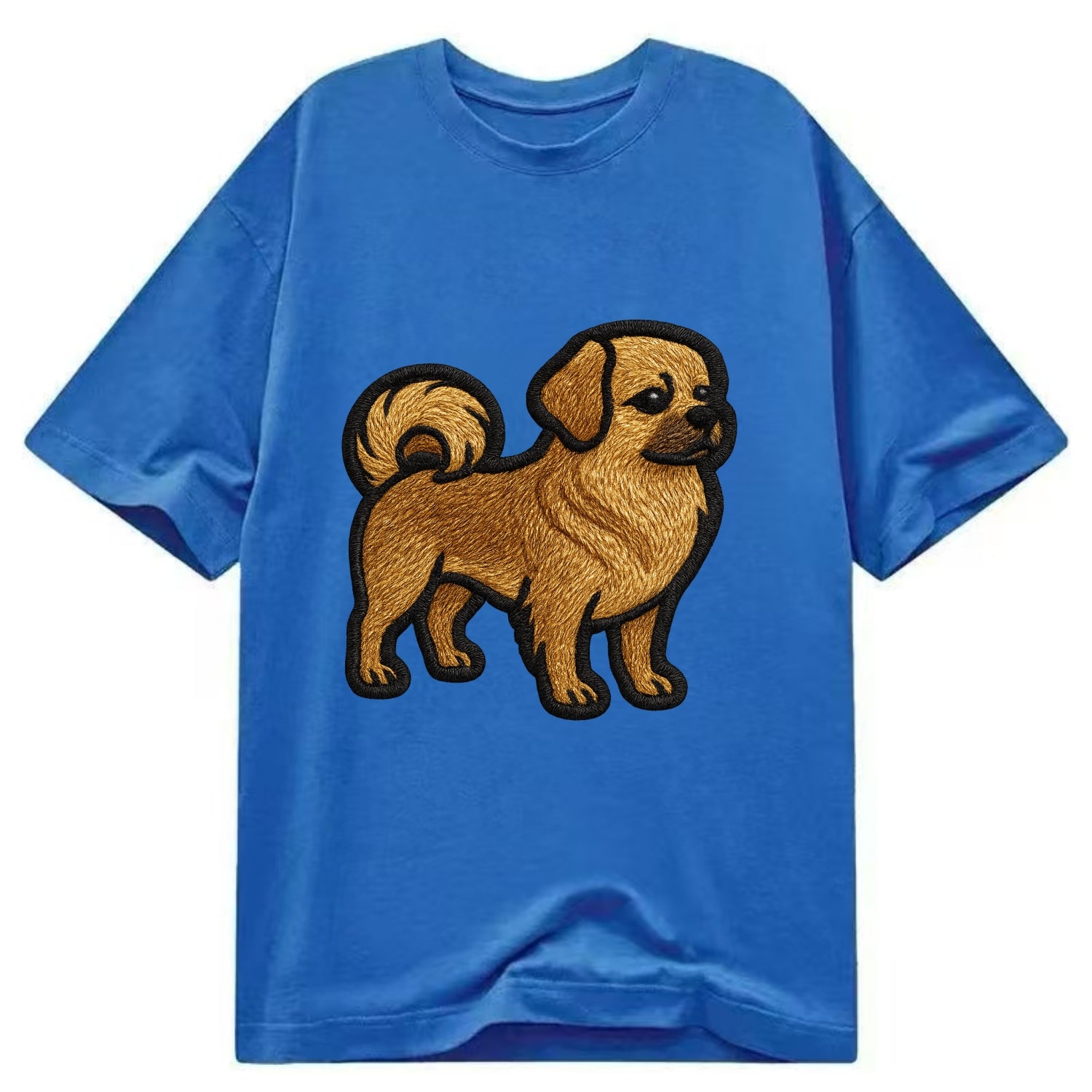 Tibetan Spaniel - Modern Tibetan breed d - Classic T-shirt - Blue