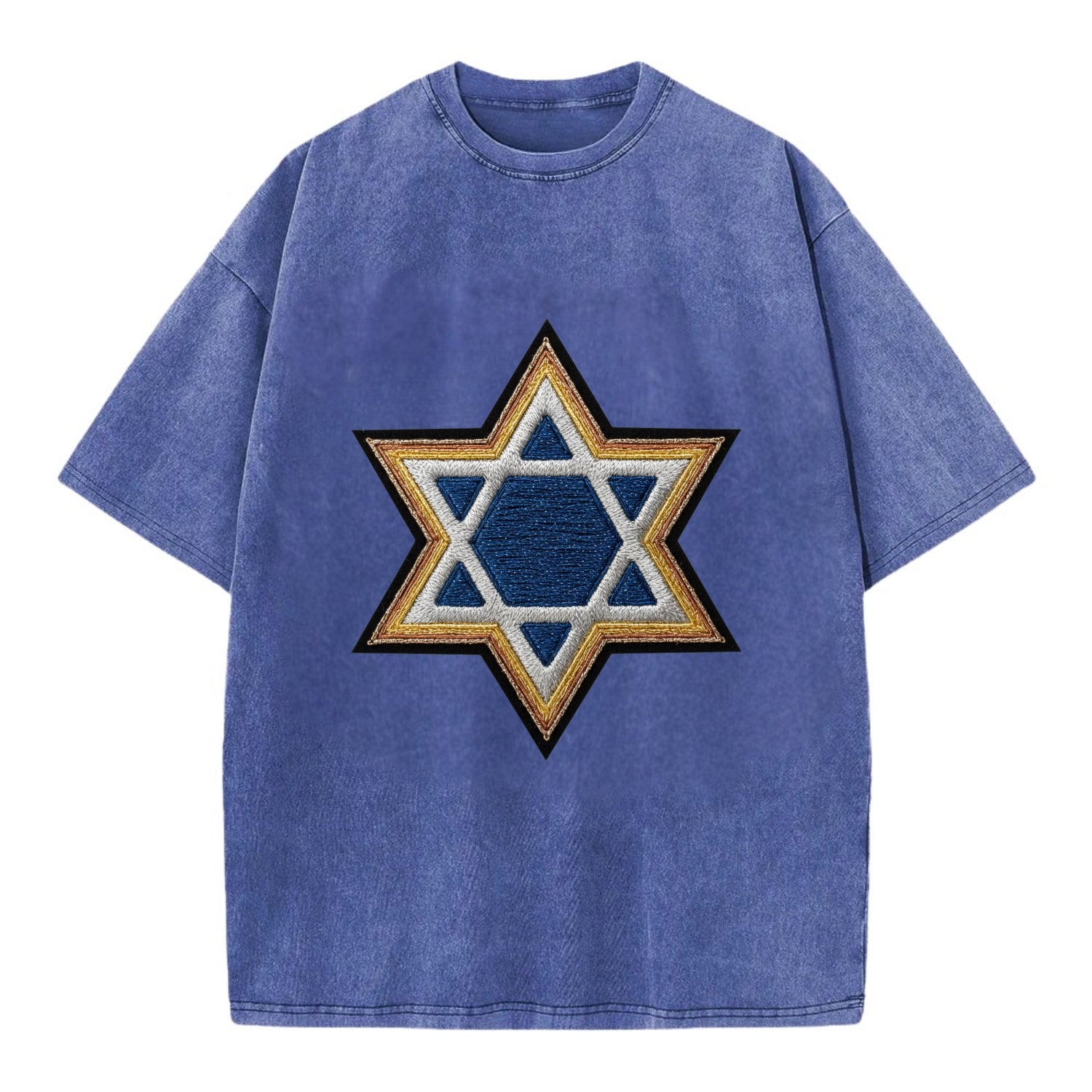 Star of David - Vintage T-shirt - Blue