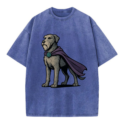 Irish Wolfhound Mystic Hero  - Vintage T-shirt - Blue