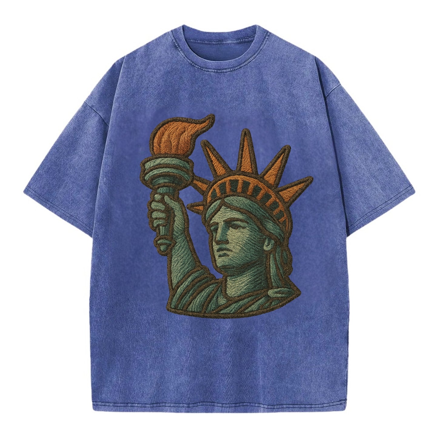 Statue of Liberty  - Vintage T-shirt - Blue