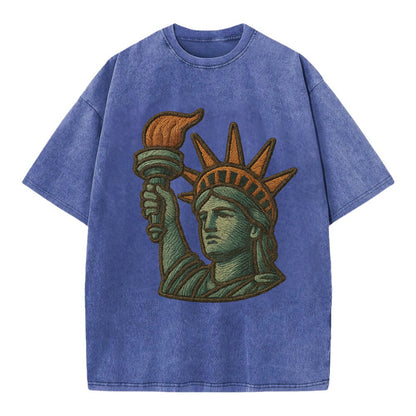 Statue of Liberty  - Vintage T-shirt - Blue