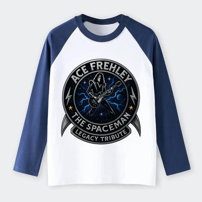 Ace Legacy Seal - Raglan Long Sleeve T-Shirt - Blue