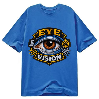 EYE VISION - anatomical eye in blue and brown , optometry - Classic T-shirt - Blue