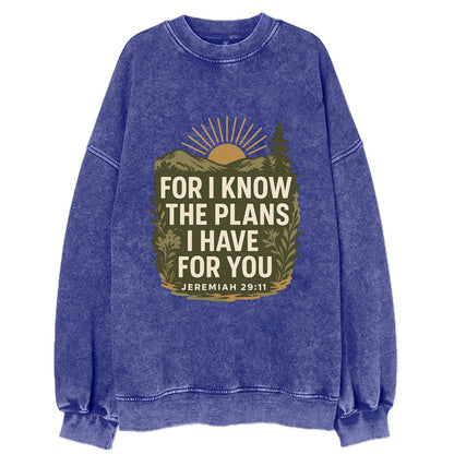 Jeremiah 29:11 Sunrise - Vintage Sweatshirt - Blue
