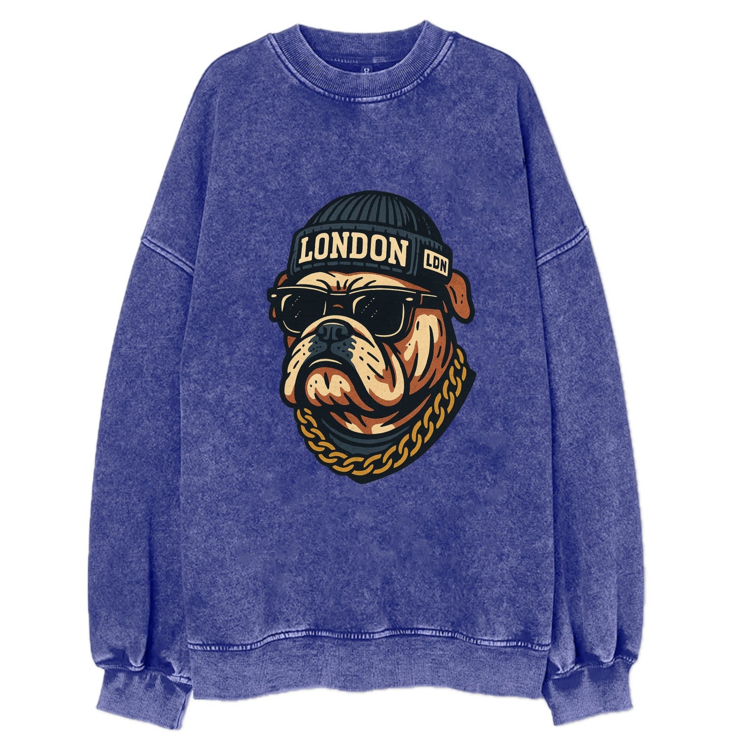 London Bulldog - Vintage Sweatshirt - Blue