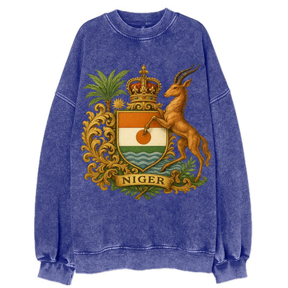 Niger Heritage Badge  - Vintage Sweatshirt - Blue