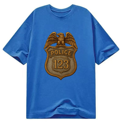 Police Badge  - Classic T-shirt - Blue