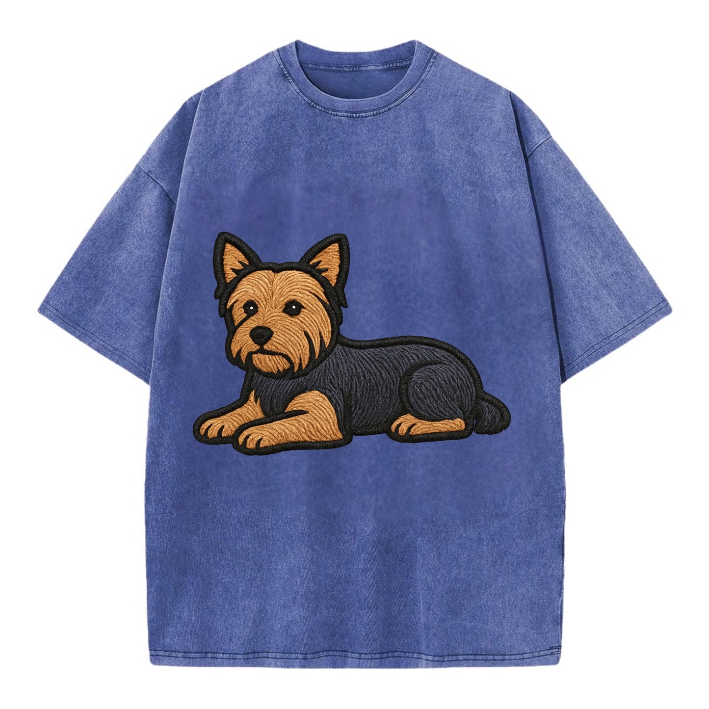Yorkshire Terrier - Blue and tan relaxed Vintage T-shirt - Blue