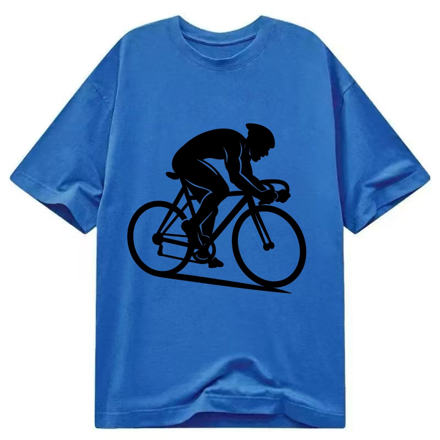 Sprint cyclist racing stance - Classic T-shirt - Blue