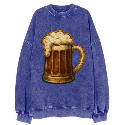 Beer Mug  - Vintage Sweatshirt - Blue