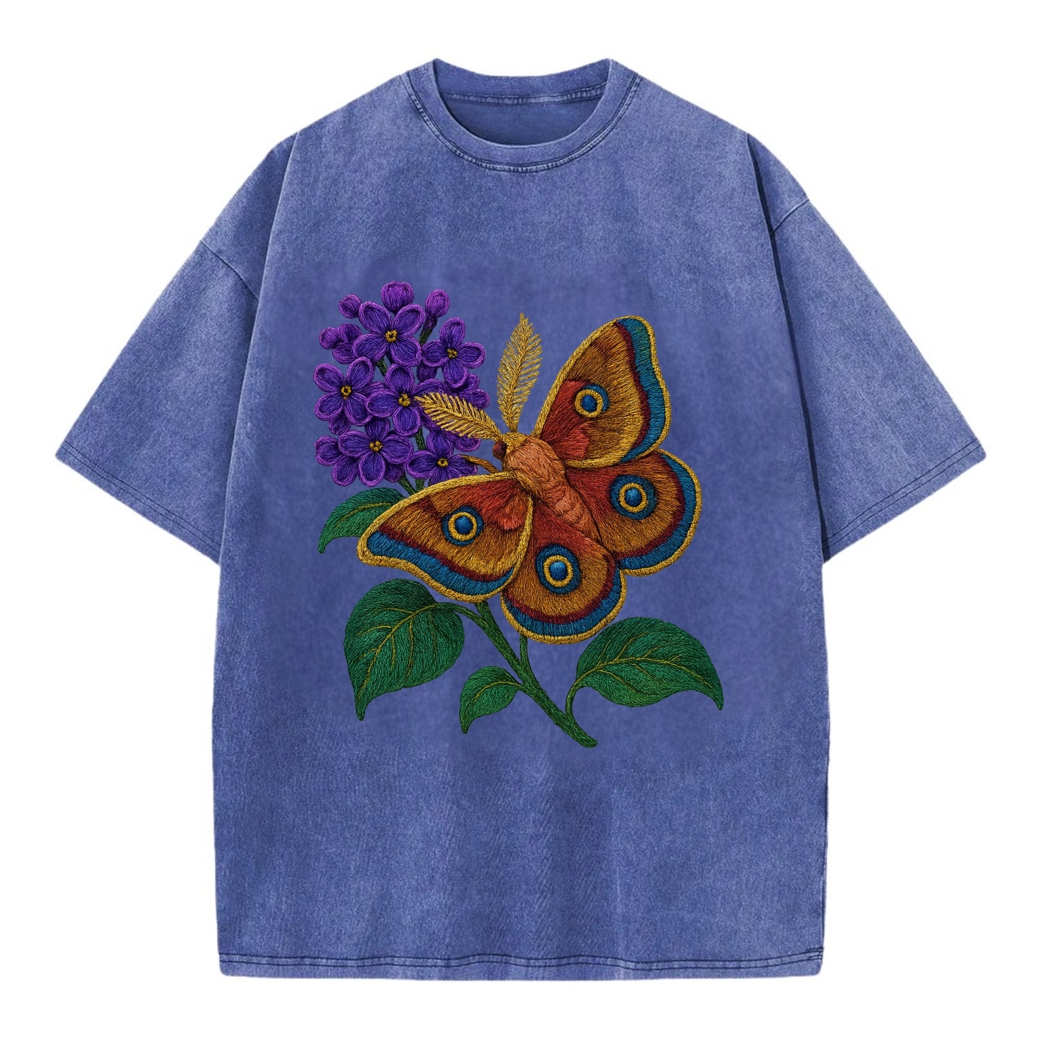 Polyphemus Moth - Vintage T-shirt - Blue