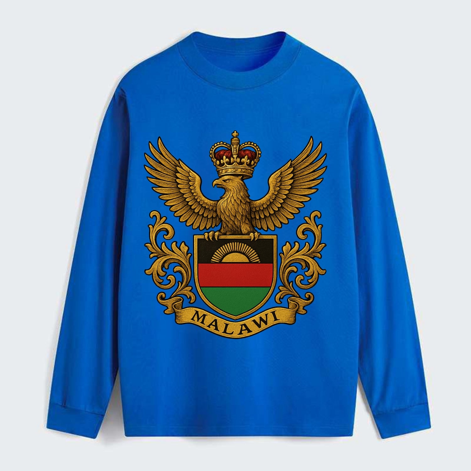 Malawi Royal Logo  - Classic Long Sleeve Shirt - Blue