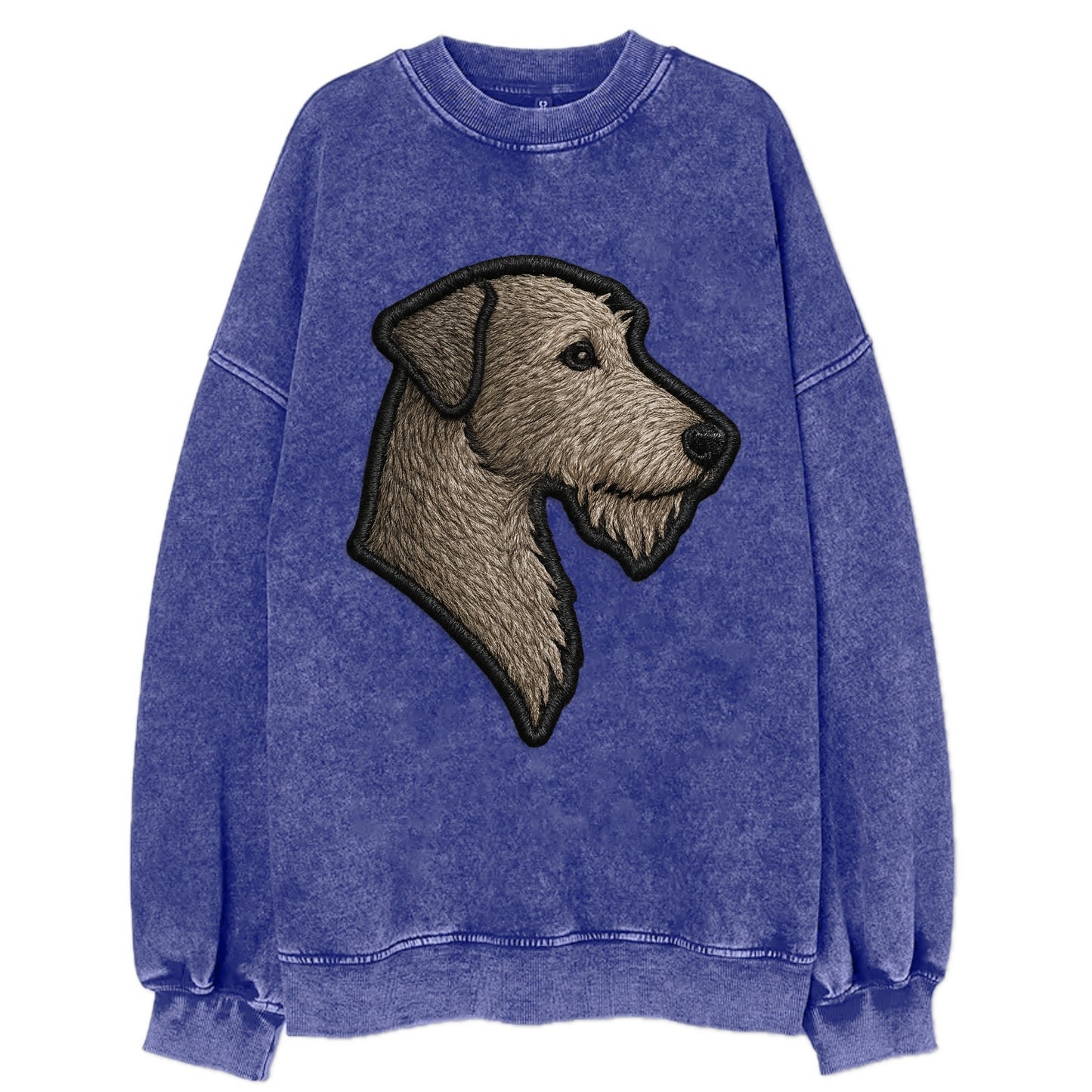 Irish Wolfhound - Modern gentle giant lo - Vintage Sweatshirt - Blue