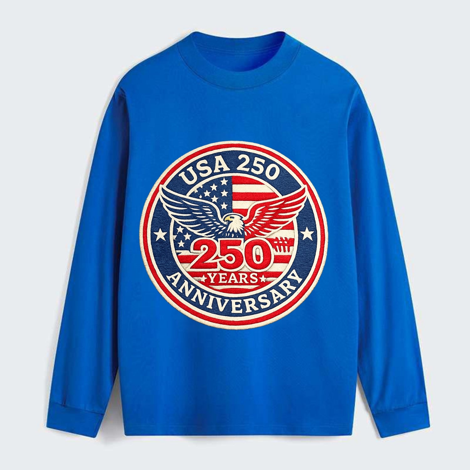 Usa 250th Anniversary Eagle - Classic Long Sleeve Shirt - Blue