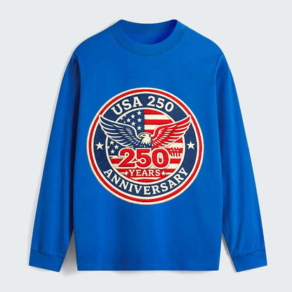 Usa 250th Anniversary Eagle - Classic Long Sleeve Shirt - Blue