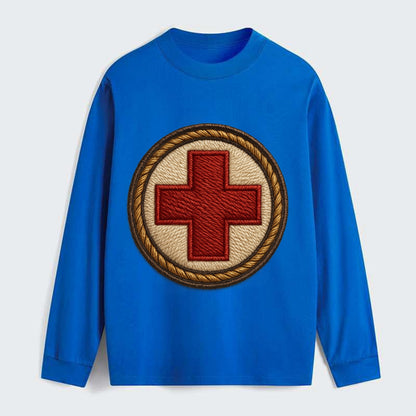 Medical Cross  - Classic Long Sleeve Shirt - Blue