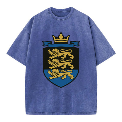 Estonia Royal Logo  - Vintage T-shirt - Blue