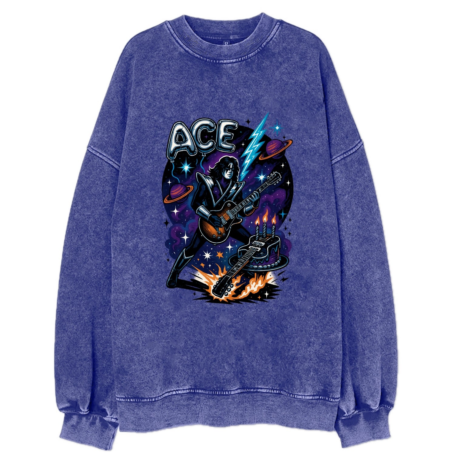 Ace Birthday Celebration - Vintage Sweatshirt - Blue