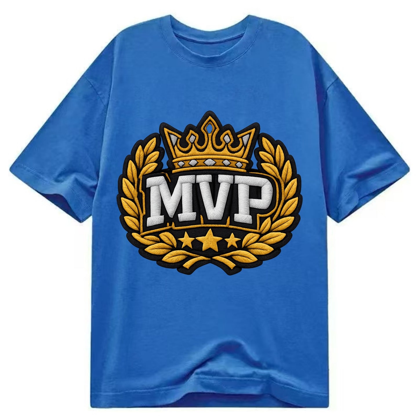 MVP CROWN - crown with laurels in gold , most valuable - Classic T-shirt - Blue