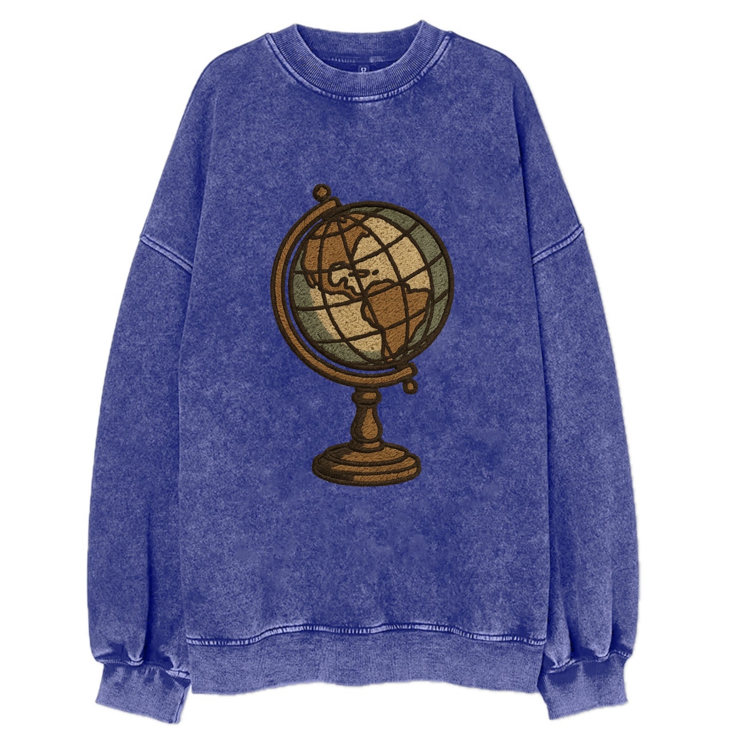 Globe  - Vintage Sweatshirt - Blue