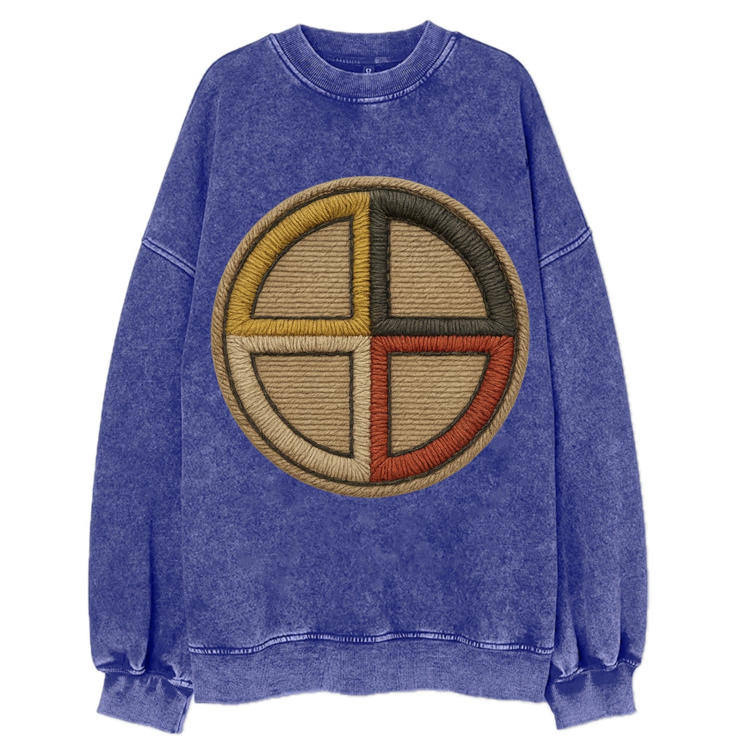 Medicine Wheel  - Vintage Sweatshirt - Blue