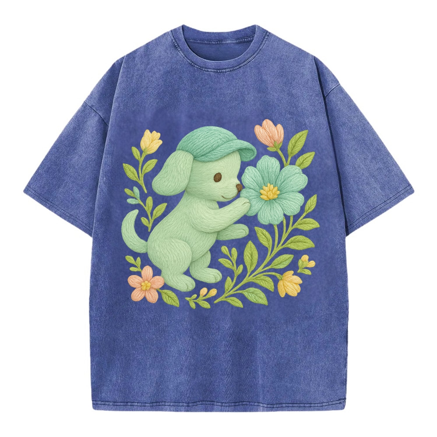 Mint Puppy - Vintage T-shirt - Blue