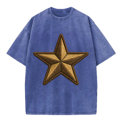 Star  - Vintage T-shirt - Blue
