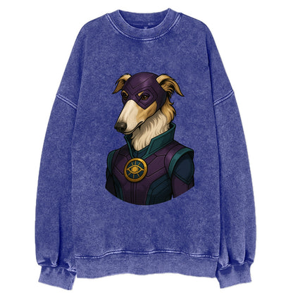 Borzoi Mystic Hero  - Vintage Sweatshirt - Blue