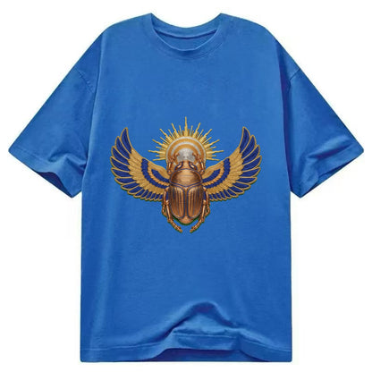 Winged Scarab - Classic T-shirt - Blue
