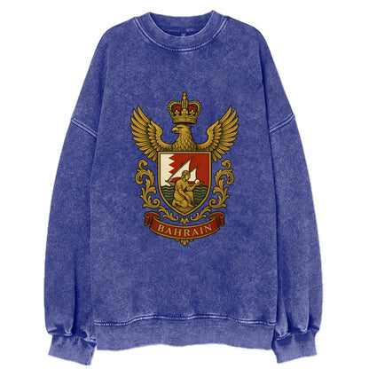 Bahrain Heritage Badge  - Vintage Sweatshirt - Blue
