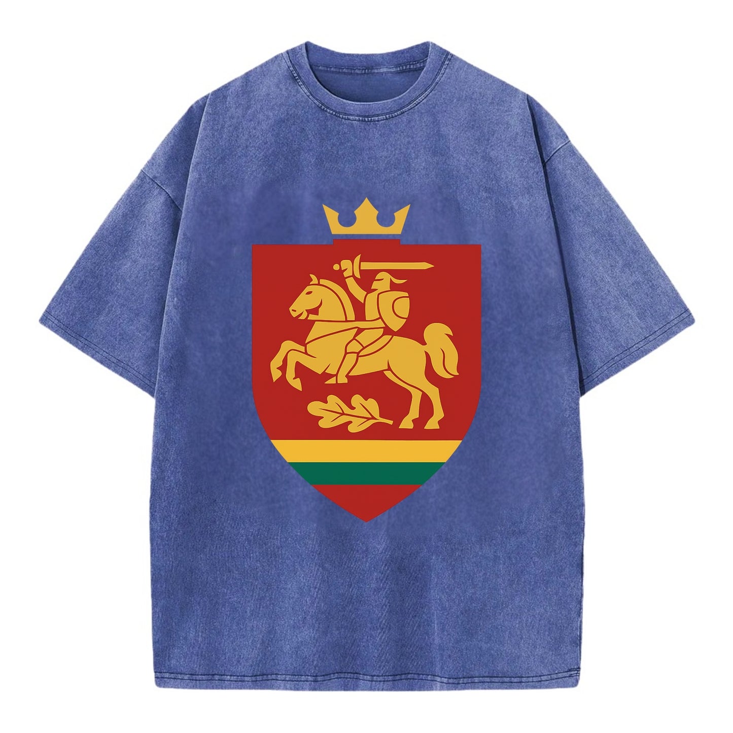 Lithuania Royal Logo  - Vintage T-shirt - Blue