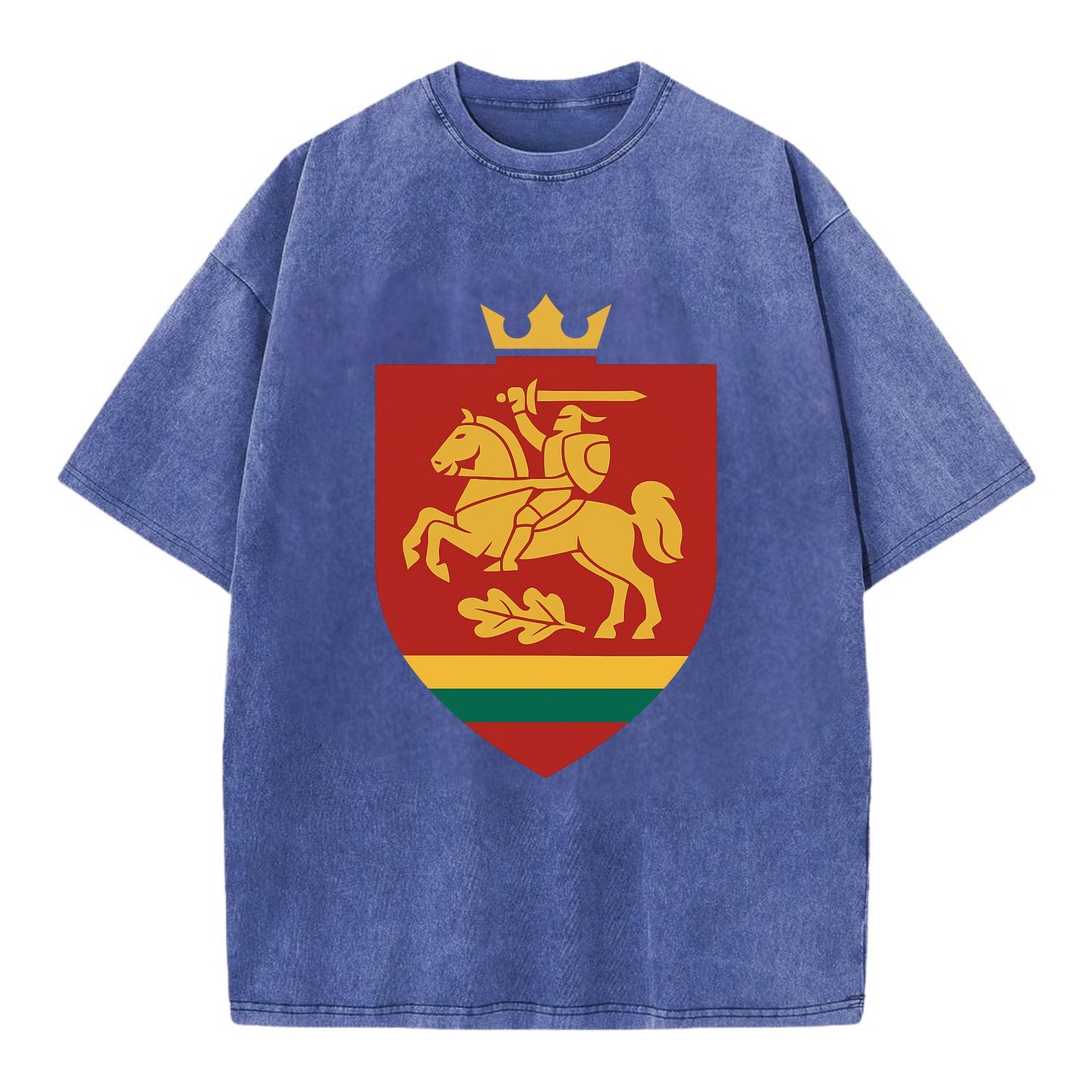 Lithuania Royal Logo  - Vintage T-shirt - Blue