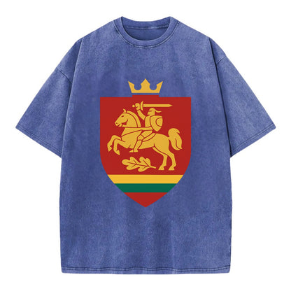 Lithuania Royal Logo  - Vintage T-shirt - Blue