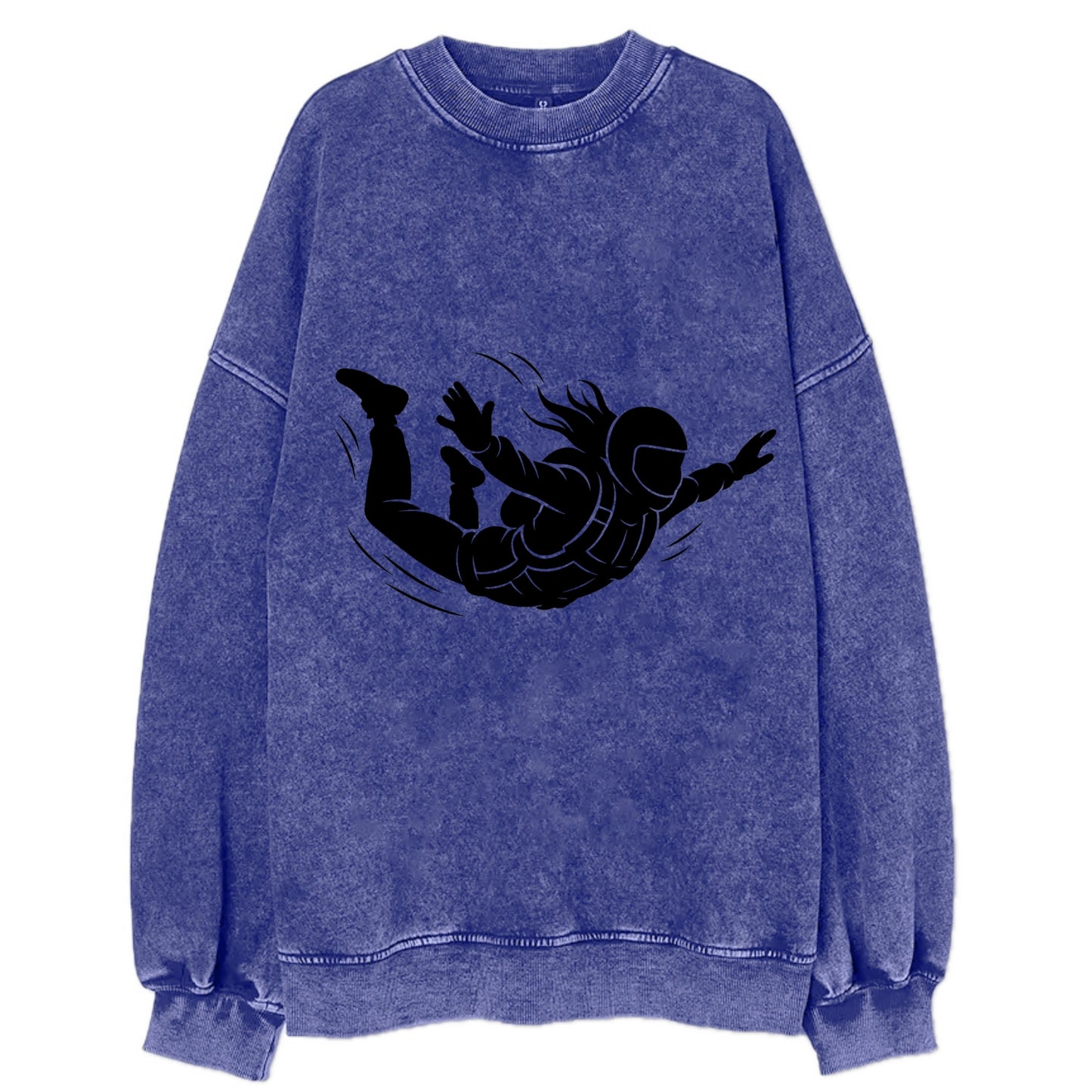Skydiver free-fall position - Vintage Sweatshirt - Blue