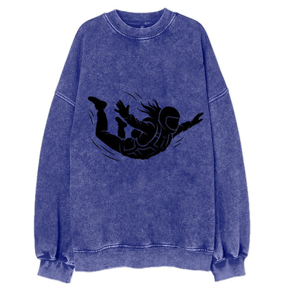 Skydiver free-fall position - Vintage Sweatshirt - Blue